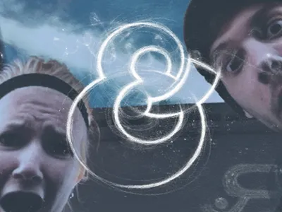 Me & Her ampersand hand drawn photo texture