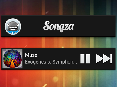 Songza Widget android music player songza ui widget