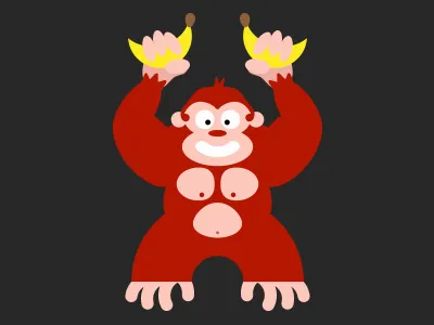 Donkey Kong ape arcade banana donkey gamer gorila