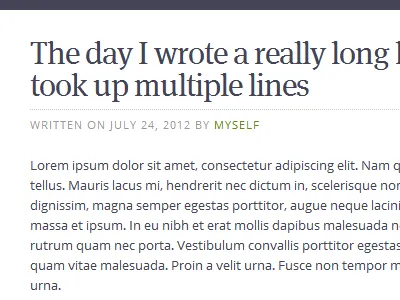 My personal site - article design black header heading paragraph text title typography white