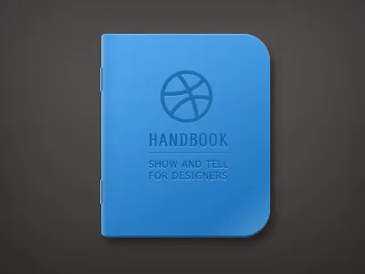handbook bule dribbble fun handbook icon notebook