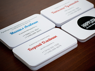 Dribble black business cards print white