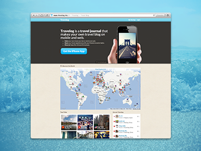 Travelog Website iphone map photo travel travelog web website