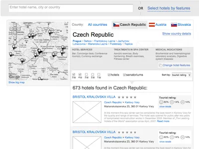 Travel Web Site booking prototype travel ui ux