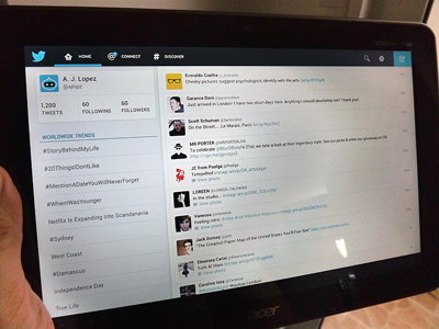 Twitter for Android tablets aj aj lopez android bean blue cream design galaxy google holo ice ice cream sandwich ics jelly jelly bean lopez nexus notification sandwich tablet twitter ui user interface venezuela