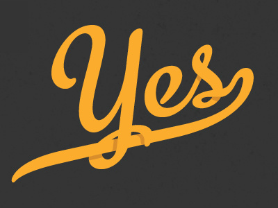 "Yes we're touring!" detail (NPR Tour 2013) custom customized john boilard jp boneyard nationalposterretrospecticus orange script typography yes