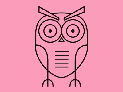 Hoot hoot illustration lineart owl pink wip