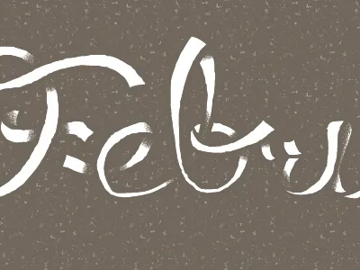 February february hand drawn tutorial type vector