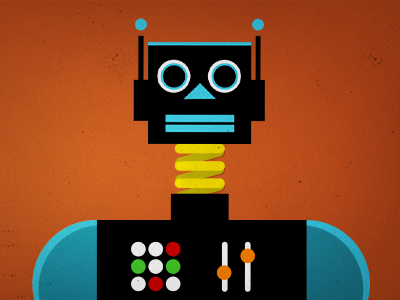 Robot harkable logo quotograph robot ui