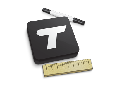 Visual Design black icon marker ruler t tagged visual design white wood