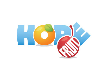 Hope Fruit Logo Concept 2 cherry fruit hope logo orange