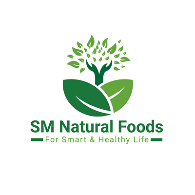 SM NATURAL FOOD LOGO DESIGN branding design graphic design illustration logo typography