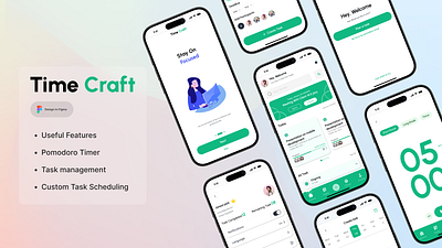 Time Craft APP UI Design branding graphic design motion graphics ui ux