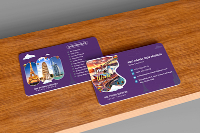 Visiting Card Design For a Travel Agency branding design graphic design illustration