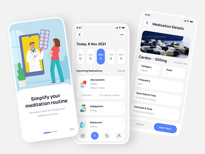 Medication Reminder App app medication app medicine ui ux