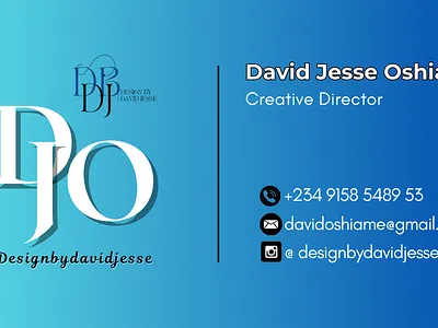 COMPLEMENTARY CARD DESIGN By designbydavidjesse 3d branding graphic design illustration motion graphics