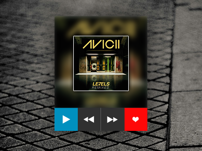 Metro music player button clean fresh minimalistic music player simple ui web