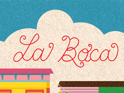 La Boca buenos aires hand lettering la boca lettering script