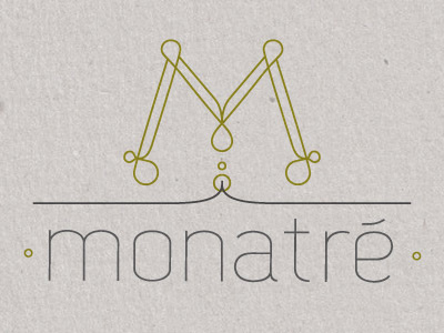 Monatre identity letter logo mark type