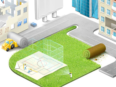 Building Design building grass illustrations road