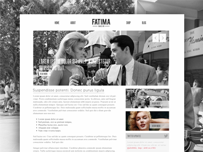 Minimalist Blog View black and white blog blog page blog view minimalist template web web page web ui webdesign