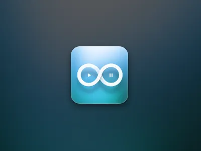 Music App Icon app icon infinity iphone pause play