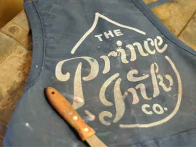 Prince Ink Apron apron dustin wallace ink put in work screen print spatula