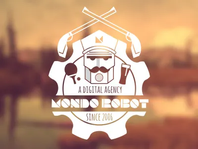 Mondo Robot Rebrand beer camp crest mondo robot paddle