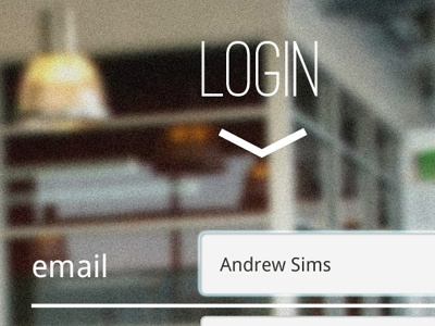 teaser for login screen of HTML5 web app html5 mobile ui web app