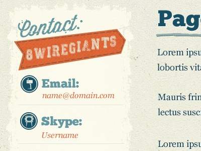 8wire Giants Contact baseball blue contact green icons orange retro sidebar sports web design wordpress