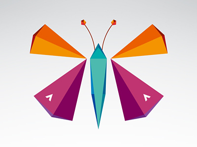 Geometric Butterfly butterfly geometric illustration polygon triangle vector