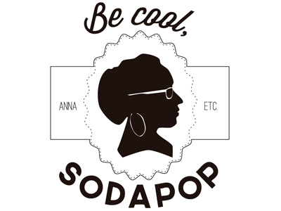 Be Cool, Sodapop Blog Logo blog cameo logo silhouette