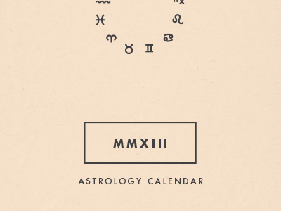 2013 Astrology Calendar Packaging calendar packaging print