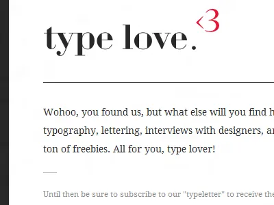 Type Love logo love minimal type typography
