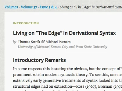 LinguisticAnalysis.com Website Detail freight sans pro freight text pro long form reading typography website