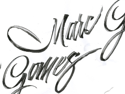 Marc Gomes calligraphy identity logo logotype