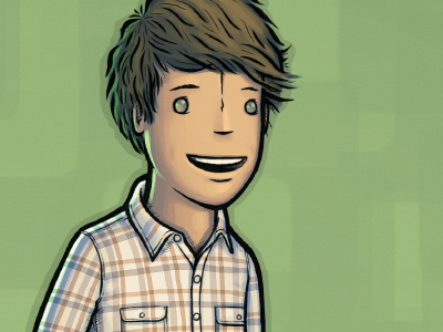 Realmac Avatar - James avatar character illustration lines painting realmac