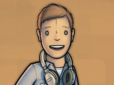 Realmac Avatar - Hamish avatar character illustration lines painting realmac