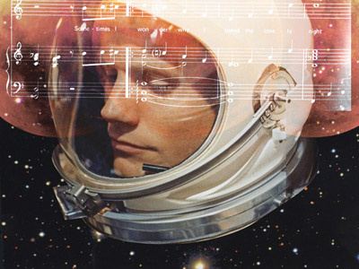 Stardust astronaut collage digital collage helmet jazz moon photoshop space stars