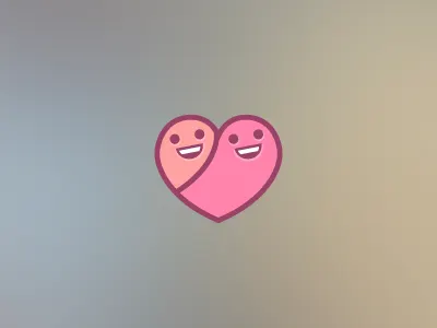 Flirt Community Logo character comic community flirt heart logo love partnership smiley