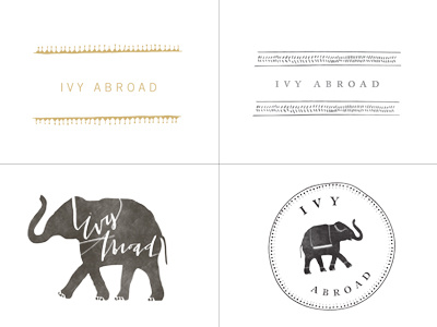 Logo Drafts calligraphy concept elephant hand drawn illustration india logo texture travel type