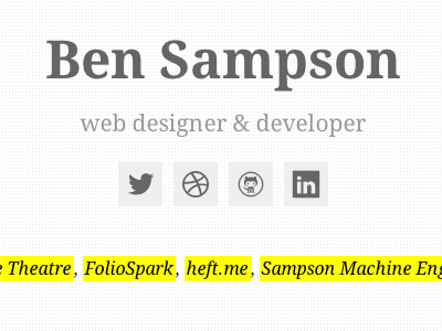 New portfolio site