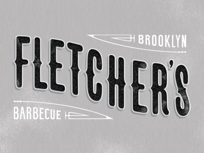 Fletcher's bar branding hand drawn identity logo mark restaurant type typography