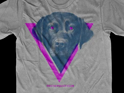 Tokyo Police Pup dog hipster triangle tokyo police club tshirt