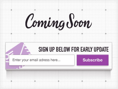 Coming Soon subscription box Freebie button coming soon form freebie freebies hooray psd psddd purple subscribe type white