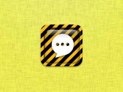 Caution Tape SMS/Messages iCon caution