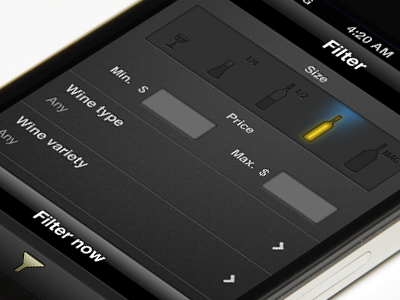 Easyvino Filter app design easyvino filter filters ios iphone mobile ui wine