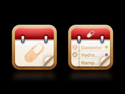 Arex Choices app arex calendar icon icons ios ipad iphone med medicine meds notifications pill retina schedule time timing