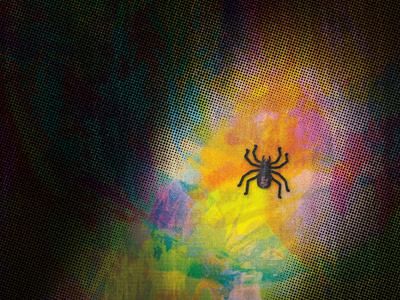 Issy Bissy Spider color creepy crawler illustration light spider