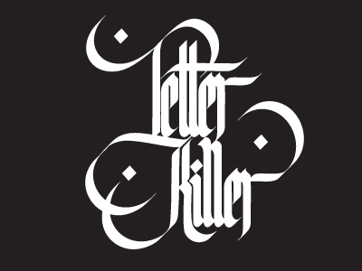 Letter Killer calligraphy design lettering logo typography